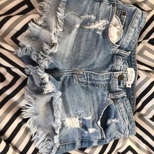 OASIS DISTRESSED DENIM SHORTS!!!